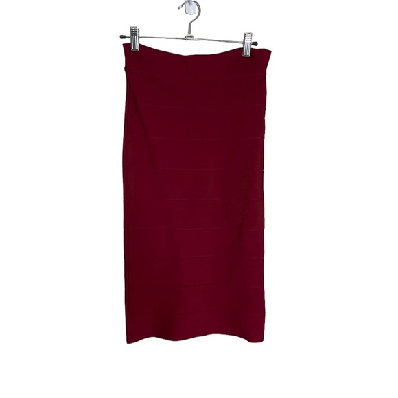 Bcbgmaxazria Dark Red Bodycon Skirt Small - Picture 1 of 6